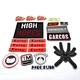 Innovative silicone labels with a unique brush hair-style logo, customizable for any shape and brand